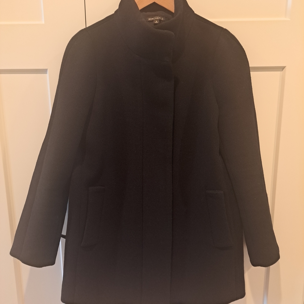 Banana Republic Classic Black Pea Coat